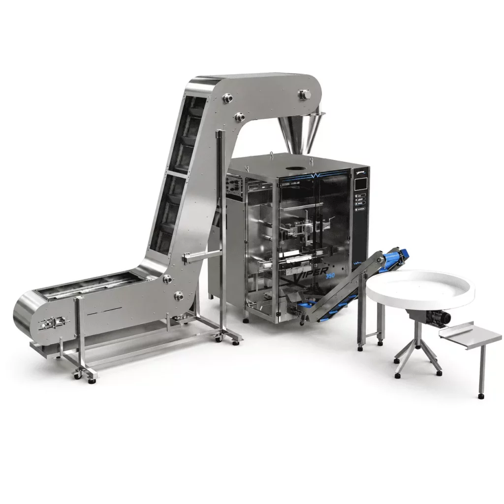 Estação Semiautomática Embaladora de Produtos Higienizados (Até 30 PPM) - conjunto de equipamentos VID Indústria